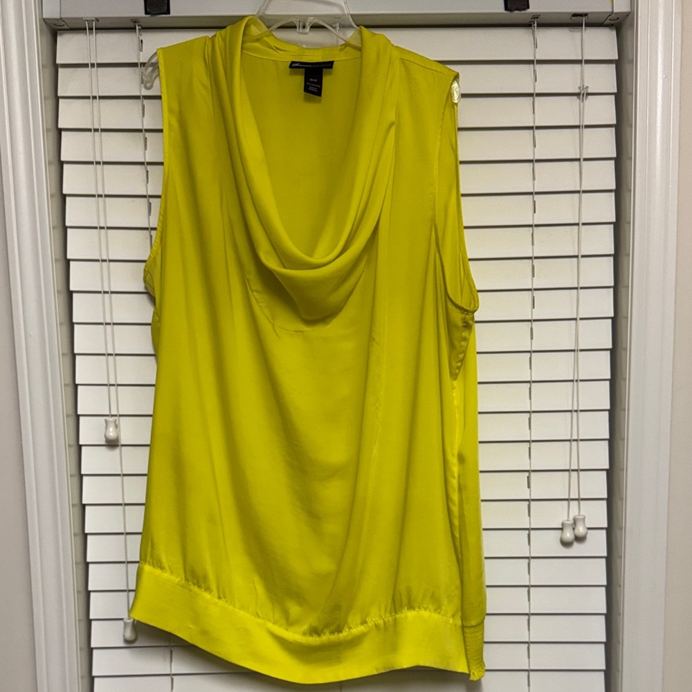 Lane Bryant Vibrant Yellow Drape Neck Blouse